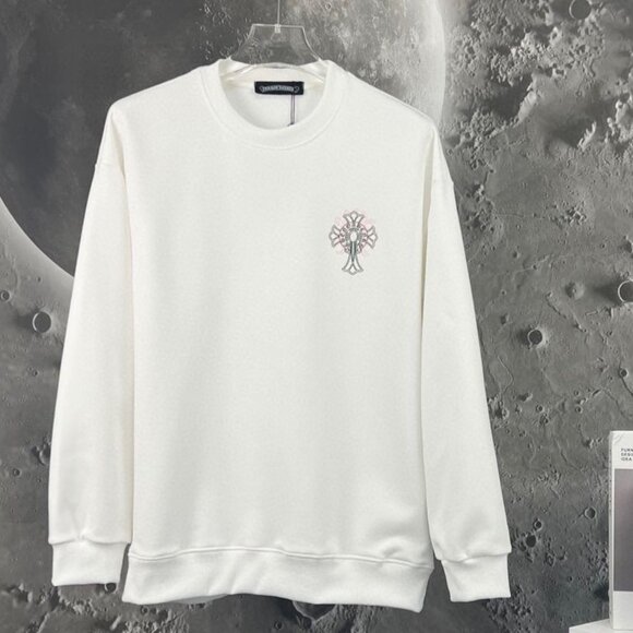 Chrome Hearts Solid Color Cross Print Crewneck Sweatshirt - Picture 1 of 7
